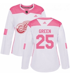 Womens Adidas Detroit Red Wings 25 Mike Green Authentic WhitePink Fashion NHL Jersey Womens Adidas Detroit Red Wings 25 Mike Green Authentic WhitePink Fashion NHL Jersey