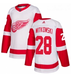 Womens Adidas Detroit Red Wings 28 Luke Witkowski Authentic White Away NHL Jersey Womens Adidas Detroit Red Wings 28 Luke Witkowski Authentic White Away NHL Jersey