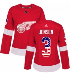 Womens Adidas Detroit Red Wings 3 Nick Jensen Authentic Red USA Flag Fashion NHL Jersey Womens Adidas Detroit Red Wings 3 Nick Jensen Authentic Red USA Flag Fashion NHL Jersey