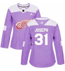 Womens Adidas Detroit Red Wings 31 Curtis Joseph Authentic Purple Fights Cancer Practice NHL Jersey Womens Adidas Detroit Red Wings 31 Curtis Joseph Authentic Purple Fights Cancer Practice NHL Jersey