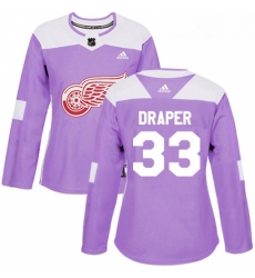 Womens Adidas Detroit Red Wings 33 Kris Draper Authentic Purple Fights Cancer Practice NHL Jersey Womens Adidas Detroit Red Wings 33 Kris Draper Authentic Purple Fights Cancer Practice NHL Jersey