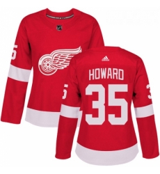 Womens Adidas Detroit Red Wings 35 Jimmy Howard Authentic Red Home NHL Jersey Womens Adidas Detroit Red Wings 35 Jimmy Howard Authentic Red Home NHL Jersey
