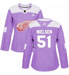 Womens Adidas Detroit Red Wings 51 Frans Nielsen Authentic Purple Fights Cancer Practice NHL Jersey Womens Adidas Detroit Red Wings 51 Frans Nielsen Authentic Purple Fights Cancer Practice NHL Jersey