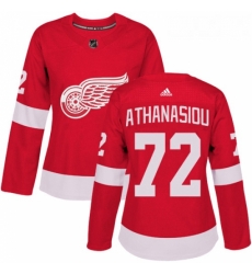Womens Adidas Detroit Red Wings 72 Andreas Athanasiou Authentic Red Home NHL Jersey Womens Adidas Detroit Red Wings 72 Andreas Athanasiou Authentic Red Home NHL Jersey