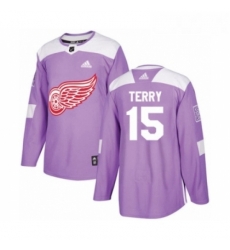 Youth Adidas Detroit Red Wings 15 Chris Terry Authentic Purple Fights Cancer Practice NHL Jersey Youth Adidas Detroit Red Wings 15 Chris Terry Authentic Purple Fights Cancer Practice NHL Jersey