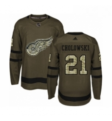 Youth Adidas Detroit Red Wings 21 Dennis Cholowski Authentic Green Salute to Service NHL Jersey Youth Adidas Detroit Red Wings 21 Dennis Cholowski Authentic Green Salute to Service NHL Jersey