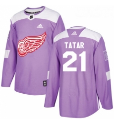 Youth Adidas Detroit Red Wings 21 Tomas Tatar Authentic Purple Fights Cancer Practice NHL Jersey Youth Adidas Detroit Red Wings 21 Tomas Tatar Authentic Purple Fights Cancer Practice NHL Jersey