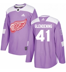Youth Adidas Detroit Red Wings 41 Luke Glendening Authentic Purple Fights Cancer Practice NHL Jersey Youth Adidas Detroit Red Wings 41 Luke Glendening Authentic Purple Fights Cancer Practice NHL Jersey