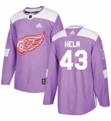Youth Adidas Detroit Red Wings 43 Darren Helm Authentic Purple Fights Cancer Practice NHL Jersey Youth Adidas Detroit Red Wings 43 Darren Helm Authentic Purple Fights Cancer Practice NHL Jersey