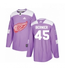 Youth Adidas Detroit Red Wings 45 Jonathan Bernier Authentic Purple Fights Cancer Practice NHL Jersey Youth Adidas Detroit Red Wings 45 Jonathan Bernier Authentic Purple Fights Cancer Practice NHL Jersey
