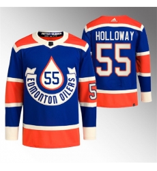 Men Edmonton Oilers 55 Dylan Holloway 2023 Royal Heritage Classic Primegreen Stitched Jersey Men Edmonton Oilers 55 Dylan Holloway 2023 Royal Heritage Classic Primegreen Stitched Jersey