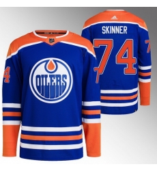 Men Edmonton Oilers 74 Stuart Skinner Royal Stitched Jersey Men Edmonton Oilers 74 Stuart Skinner Royal Stitched Jersey