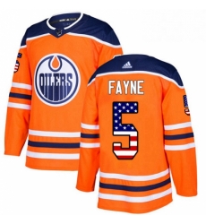 Mens Adidas Edmonton Oilers 5 Mark Fayne Authentic Orange USA Flag Fashion NHL Jersey Mens Adidas Edmonton Oilers 5 Mark Fayne Authentic Orange USA Flag Fashion NHL Jersey
