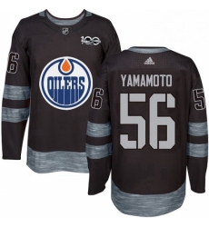 Mens Adidas Edmonton Oilers 56 Kailer Yamamoto Authentic Black 1917 2017 100th Anniversary NHL Jersey Mens Adidas Edmonton Oilers 56 Kailer Yamamoto Authentic Black 1917 2017 100th Anniversary NHL Jersey