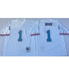 Oilers 1 Warren Moon White Throwback Jersey Oilers 1 Warren Moon White Throwback Jersey