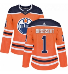 Womens Adidas Edmonton Oilers 1 Laurent Brossoit Authentic Orange Home NHL Jersey Womens Adidas Edmonton Oilers 1 Laurent Brossoit Authentic Orange Home NHL Jersey