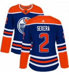 Womens Adidas Edmonton Oilers 2 Andrej Sekera Authentic Royal Blue Alternate NHL Jersey Womens Adidas Edmonton Oilers 2 Andrej Sekera Authentic Royal Blue Alternate NHL Jersey