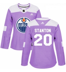 Womens Adidas Edmonton Oilers 20 Ryan Stanton Authentic Purple Fights Cancer Practice NHL Jersey Womens Adidas Edmonton Oilers 20 Ryan Stanton Authentic Purple Fights Cancer Practice NHL Jersey