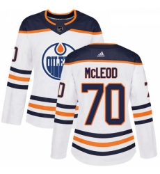 Womens Adidas Edmonton Oilers 70 Ryan McLeod Authentic White Away NHL Jersey Womens Adidas Edmonton Oilers 70 Ryan McLeod Authentic White Away NHL Jersey