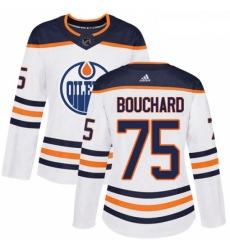 Womens Adidas Edmonton Oilers 75 Evan Bouchard Authentic White Away NHL Jersey Womens Adidas Edmonton Oilers 75 Evan Bouchard Authentic White Away NHL Jersey