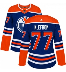 Womens Adidas Edmonton Oilers 77 Oscar Klefbom Authentic Royal Blue Alternate NHL Jersey Womens Adidas Edmonton Oilers 77 Oscar Klefbom Authentic Royal Blue Alternate NHL Jersey