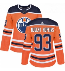 Womens Adidas Edmonton Oilers 93 Ryan Nugent Hopkins Authentic Orange Home NHL Jersey Womens Adidas Edmonton Oilers 93 Ryan Nugent Hopkins Authentic Orange Home NHL Jersey