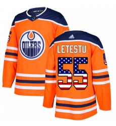 Youth Adidas Edmonton Oilers 55 Mark Letestu Authentic Orange USA Flag Fashion NHL Jersey Youth Adidas Edmonton Oilers 55 Mark Letestu Authentic Orange USA Flag Fashion NHL Jersey