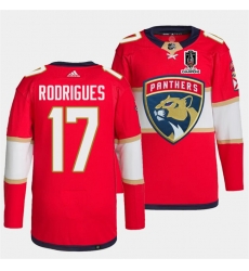 Men Florida Panthers 17 Evan Rodrigues Red Home 2024 Stanley Cup Champions Stitched Jersey Men Florida Panthers 17 Evan Rodrigues Red Home 2024 Stanley Cup Champions Stitched Jersey