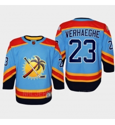Men Florida Panthers 23 VERHAEGHE Blue 2022 Reverse Retro Stitched Jersey Men Florida Panthers 23 VERHAEGHE Blue 2022 Reverse Retro Stitched Jersey