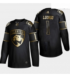 Panthers 1 Roberto Luongo Black Gold Adidas Jersey Panthers 1 Roberto Luongo Black Gold Adidas Jersey