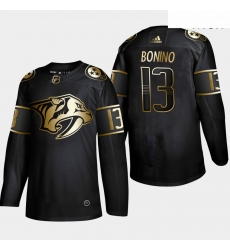 Panthers 13 Nick Bonino Black Gold Adidas Jersey Panthers 13 Nick Bonino Black Gold Adidas Jersey