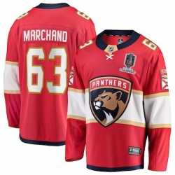 mens fanatics brad marchand red florida panthers home breakaway jersey  2025 stanley cup champions