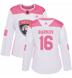 Womens Adidas Florida Panthers 16 Aleksander Barkov Authentic WhitePink Fashion NHL Jersey Womens Adidas Florida Panthers 16 Aleksander Barkov Authentic WhitePink Fashion NHL Jersey
