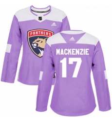 Womens Adidas Florida Panthers 17 Derek MacKenzie Authentic Purple Fights Cancer Practice NHL Jersey Womens Adidas Florida Panthers 17 Derek MacKenzie Authentic Purple Fights Cancer Practice NHL Jersey