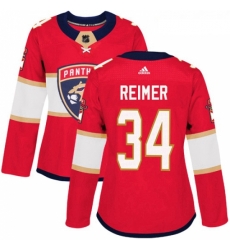 Womens Adidas Florida Panthers 34 James Reimer Premier Red Home NHL Jersey Womens Adidas Florida Panthers 34 James Reimer Premier Red Home NHL Jersey