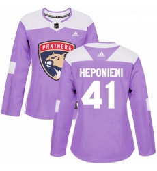 Womens Adidas Florida Panthers 41 Aleksi Heponiemi Authentic Purple Fights Cancer Practice NHL Jersey Womens Adidas Florida Panthers 41 Aleksi Heponiemi Authentic Purple Fights Cancer Practice NHL Jersey