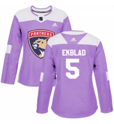 Womens Adidas Florida Panthers 5 Aaron Ekblad Authentic Purple Fights Cancer Practice NHL Jersey Womens Adidas Florida Panthers 5 Aaron Ekblad Authentic Purple Fights Cancer Practice NHL Jersey