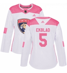 Womens Adidas Florida Panthers 5 Aaron Ekblad Authentic WhitePink Fashion NHL Jersey Womens Adidas Florida Panthers 5 Aaron Ekblad Authentic WhitePink Fashion NHL Jersey