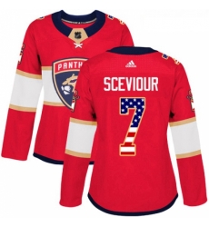 Womens Adidas Florida Panthers 7 Colton Sceviour Authentic Red USA Flag Fashion NHL Jersey Womens Adidas Florida Panthers 7 Colton Sceviour Authentic Red USA Flag Fashion NHL Jersey