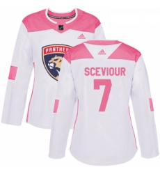Womens Adidas Florida Panthers 7 Colton Sceviour Authentic WhitePink Fashion NHL Jersey Womens Adidas Florida Panthers 7 Colton Sceviour Authentic WhitePink Fashion NHL Jersey