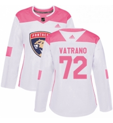Womens Adidas Florida Panthers 72 Frank Vatrano Authentic White Pink Fashion NHL Jersey Womens Adidas Florida Panthers 72 Frank Vatrano Authentic White Pink Fashion NHL Jersey