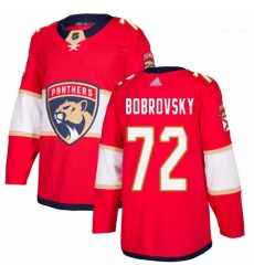 Panthers #72 Sergei Bobrovsky Red Home Authentic Stitched Youth Hockey Jersey Panthers #72 Sergei Bobrovsky Red Home Authentic Stitched Youth Hockey Jersey