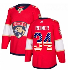 Youth Adidas Florida Panthers 34 James Reimer Authentic Red USA Flag Fashion NHL Jersey Youth Adidas Florida Panthers 34 James Reimer Authentic Red USA Flag Fashion NHL Jersey