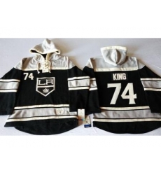 Los Angeles Kings #74 Dwight King Black Sawyer Hooded Sweatshirt Stitched NHL Jersey Los Angeles Kings #74 Dwight King Black Sawyer Hooded Sweatshirt Stitched NHL Jersey