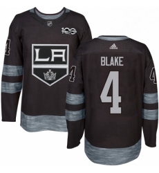 Mens Adidas Los Angeles Kings 4 Rob Blake Premier Black 1917 2017 100th Anniversary NHL Jersey Mens Adidas Los Angeles Kings 4 Rob Blake Premier Black 1917 2017 100th Anniversary NHL Jersey
