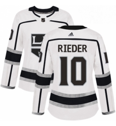 Womens Adidas Los Angeles Kings 10 Tobias Rieder Authentic White Away NHL Jersey Womens Adidas Los Angeles Kings 10 Tobias Rieder Authentic White Away NHL Jersey