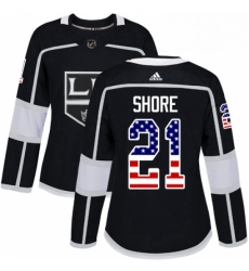 Womens Adidas Los Angeles Kings 21 Nick Shore Authentic Black USA Flag Fashion NHL Jersey Womens Adidas Los Angeles Kings 21 Nick Shore Authentic Black USA Flag Fashion NHL Jersey