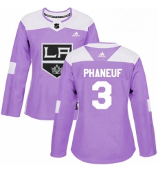 Womens Adidas Los Angeles Kings 3 Dion Phaneuf Authentic Purple Fights Cancer Practice NHL Jersey Womens Adidas Los Angeles Kings 3 Dion Phaneuf Authentic Purple Fights Cancer Practice NHL Jersey