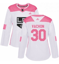 Womens Adidas Los Angeles Kings 30 Rogie Vachon Authentic WhitePink Fashion NHL Jersey Womens Adidas Los Angeles Kings 30 Rogie Vachon Authentic WhitePink Fashion NHL Jersey