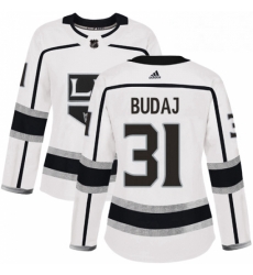 Womens Adidas Los Angeles Kings 31 Peter Budaj Authentic White Away NHL Jersey Womens Adidas Los Angeles Kings 31 Peter Budaj Authentic White Away NHL Jersey